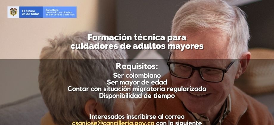 Participe en el curso de formación técnica para cuidadores de adultos mayores