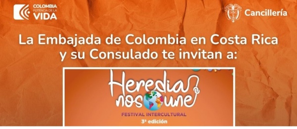 Embajada de Colombia en Costa Rica y su Consulado invitan al festival intercultural que se realizará el 14 de abril de 2024