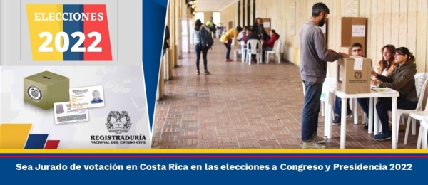 Sea Jurado de votación en Costa Rica en las elecciones a Congreso y Presidencia 
